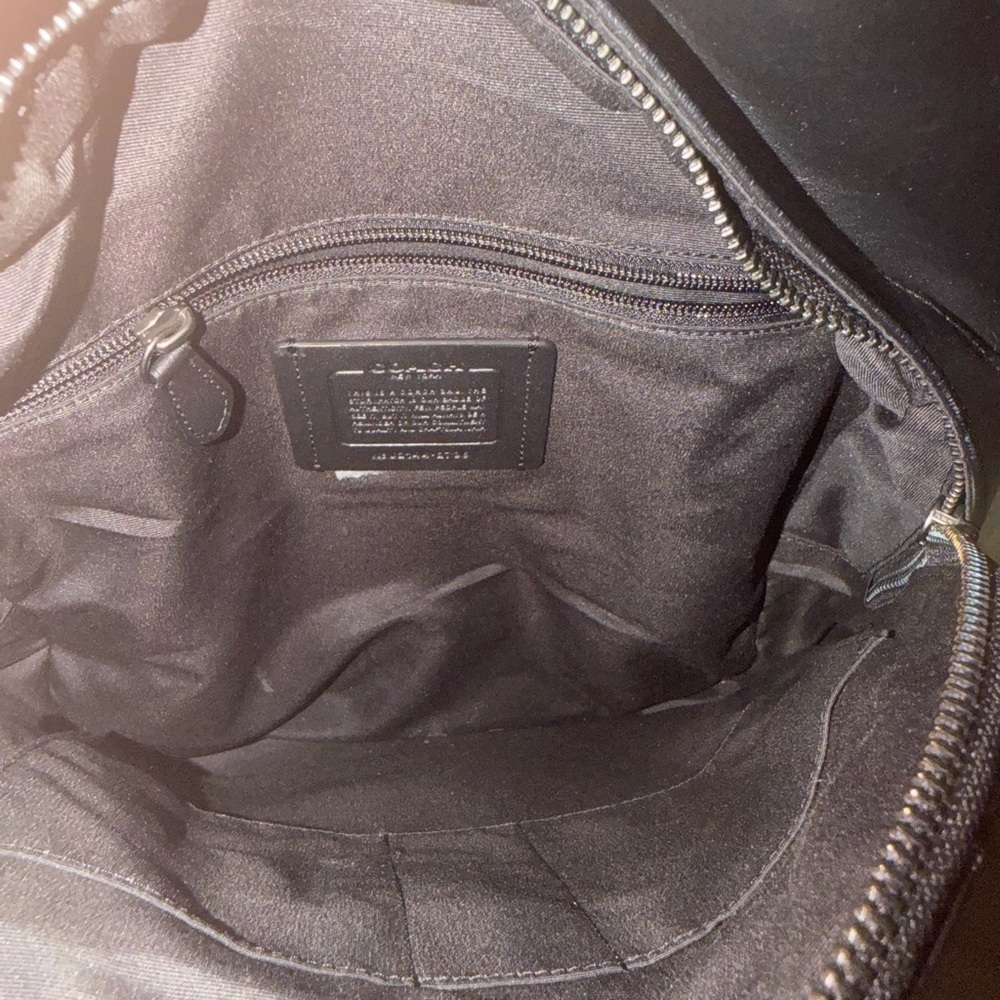 Coach Black Patterned Backpack - image 2